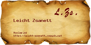 Leicht Zsanett névjegykártya