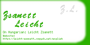 zsanett leicht business card